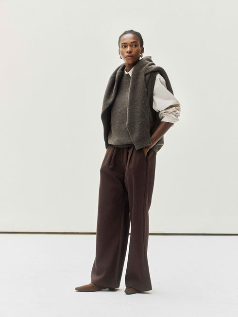 Tailored Wide-Leg Trousers